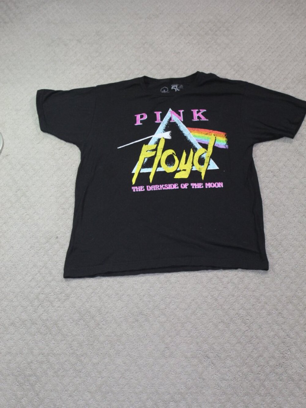 Pink Floyd Cotton USA Men's L Black Short Sleeve T-Shirt Dark Side Of The Moon